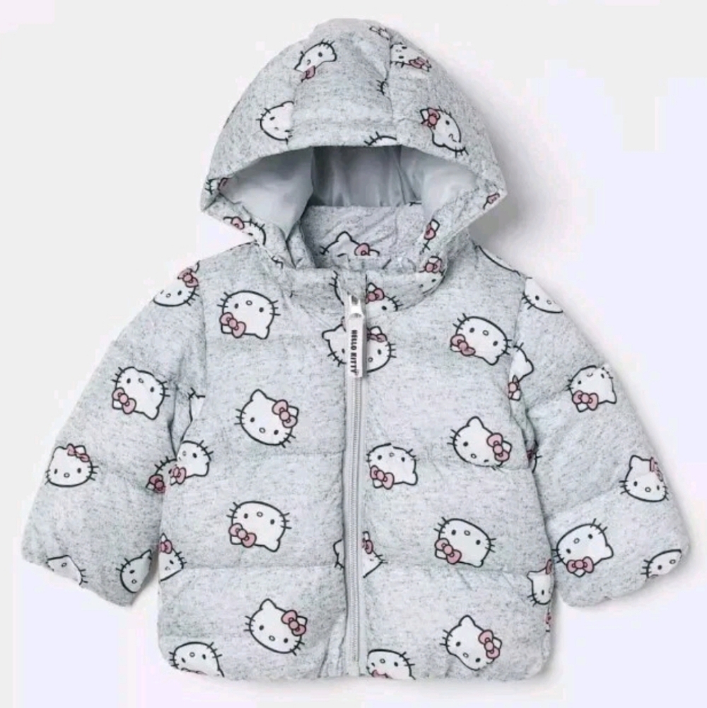 H&M Hello Kitty Padded Hooded Jacket Toddler 3T